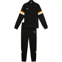 Puma individualRISE Youth Football Tracksuit, Clothing, Black/Heat Fire, 15-16Y