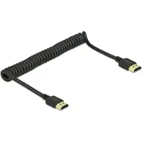 DeLOCK - High Speed - HDMI-kabel med Ethernet - HDMI han til HDMI han - 1.5 m - tripel-afskærmet - sort - snoet, 4K support