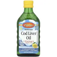 Carlson Labs Carlson, Vild Norsk, Kodelever Olie, Naturlig Citron, 8.4 fl oz (250 ml)