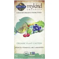 Garden of life , MyKind Organics, Ægte Plantekalcium, 90 Vegan Tabletter