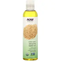 Now , Solutions, Sesame Seed Oil, Certified Organic, 8 fl oz (237 ml)