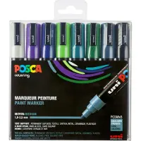 Posca marker sæt PC-5M 8 ass. Cool colors