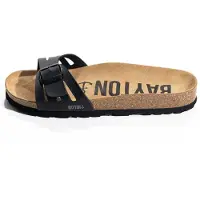 Bayton Pantoletter 'Athena' sand / sort