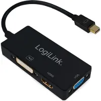 Logilink CV0110, 0,15 m, Mini DisplayPort, VGA + HDMI + DVI, Hanstik, Hunstik, Lige