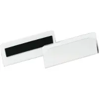 Durable Lagerlomme/etiketholder med magnet HARD COVER 100x38mm