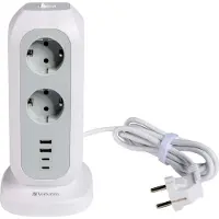 Verbatim EUPT-01 - power strip - 15-in-1 European multi plug extension - 3600 Watt