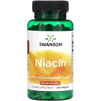 Swanson Health , Niacin, 100 mg, 250 Tabletter