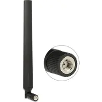 DeLOCK WLAN 802.11 ac/a/h/b/g/n Antenna RP-SMA plug 5 - 7 dBi omnidirectional with tilt joint black