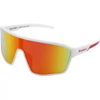 Red Bull - Solbriller - Daft Shiny White and Red Tips/Brown With Red Mirror til Unisex - Hvid