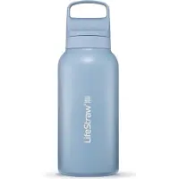 LifeStraw Go 2.0 Stainless Steel Water Filter Bottle 1L, Blå
