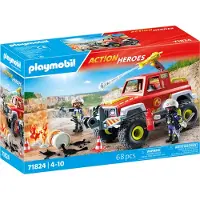 Playmobil Action Heroes - Brandbekæmper Truck - 71824 - 68 Dele - - OneSize - Legetøj