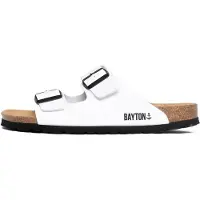 Bayton Pantoletter 'Atlas' sort / hvid