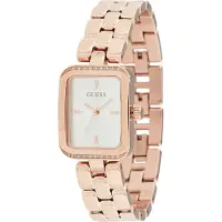 GUESS Analogt ur 'Isla' rosa guld / transparent / offwhite