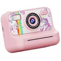 Mtp Products Z12 Mini instant kamera til børn med 32GB hukommelseskort - Pink