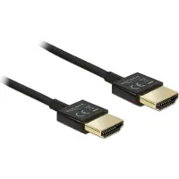 DeLOCK HDMI-kabel HDMI-A han til HDMI-A han, 2 m Slim
