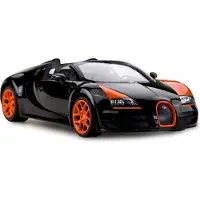 Rastar Bugatti Grand Sport Vitesse, Sportsvogn, Elektrisk motor, 1:14, Klar til at løbe (RTR), Sort, Rød, Dreng/Pige
