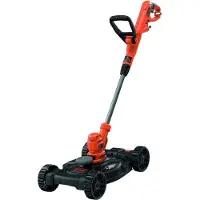 Black & Decker BESTA530CM-QS, Græstrimmer, D-loop håndtag, 1,6 mm, 7500 rpm, Sort, Orange, 30 cm
