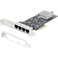 StarTech.com Startech 4-Port 2.5Gbps NBASE-T PCIe Network Card, Intel I225-V Chip, Quad Port Computer Network Card, Multi-Gigabit NIC, PCI Express Server LAN Card