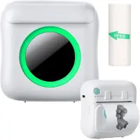 Sign Mini printer Bluetooth 200 dpi Labelprinter med en rulle - Hvid