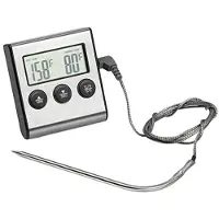 24hShop Digitalt ovntermometer/stegetermometer med timer og lydsignal
