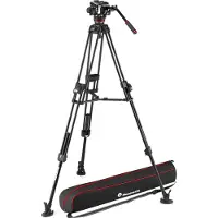 Manfrotto 504x Fluid Videohåndtag Med 645 Hurtigt Dobbeltaluminiumstativ