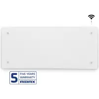 Adax Glas Varmepanel Clea H 06 KWT, 600W 230V med WiFi, hvid