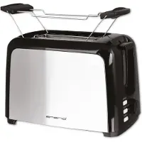 Emerio TO-123924, 2 skive(r), Sort, Rustfrit stål, Knapper, 750 W, 220 - 240 V, 50 / 60 Hz