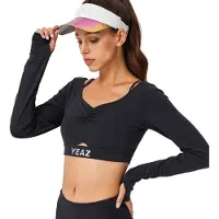 Yeaz Funktionsbluse 'Horizon' sort / hvid