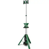 HiKOKI UB18DGW4Z, LED, 3 pære(r ), IP55, 8000 mAh, Sort, Grøn, Rustfrit stål, Fritstående arbejdslys