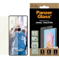 PanzerGlass - Skærmbeskytter for mobiltelefon - ultra-bred pasform, alt-i-en - glas - rammefarve sort - for Samsung Galaxy S25 Ultra