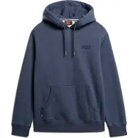 Superdry Superdrytil mænd. M2013110A Sweatshirt med hætte og navy Essential-logo (XL), Casual, Bomuld, Bæredygtig, Blå