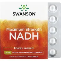 Swanson Health , Maksimal styrke NADH, Peppermint, 20 mg, 30 Lozenges