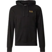 EA7 EA7til mænd. 7M000569_AF13512 Hættetrøje med lynlås i bomuld Logo Series sort (M), Casual, Sport, Multisport