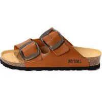 Bayton Pantoletter 'Alicante' honning / sort