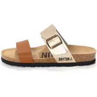 Bayton Pantoletter 'Valence' brun / guld