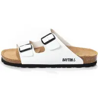 Bayton Pantoletter 'Athena' sort / hvid