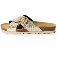 Bayton Pantoletter brun / guld