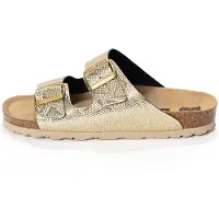 Bayton Pantoletter 'Athena' beige / creme / guld