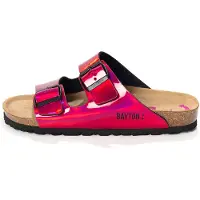Bayton Pantoletter 'Athena' pink / sort