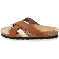 Bayton Pantoletter 'Alava' brun / guld
