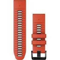 Garmin - Sportsure - Bracelet QuickFit 26mm Silicone Rouge feu / Graphite til UnisexSilikone - Rød