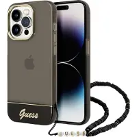 GUESS GUHCP14XHGCOHK iPhone 14 Pro Max 6,7" sort/sort hardcase Translucent Pearl Strap