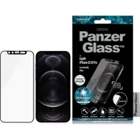 PanzerGlass iPhone 12/12 Pro Case Friendly Swarovski CamSlider Skærmbeskyttelse Hærdet Glas - Sort Kant