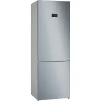 Bosch Serie | 4 KGN497LDF - Køleskab/fryser - bund-fryser - bredde: 70 cm - dybde: 66.7 cm - højde: 203 cm - 440 liter - Klasse D - metallook