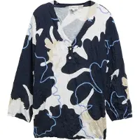 Tom Tailor Bluse beige / marin / royalblå / hvid