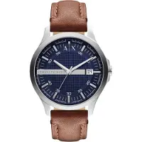 Armani Exchange Analogt ur mørkeblå / brun / sølv