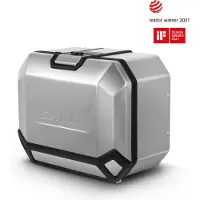 Shad Sidekuffert Terra Aluminium 47L Sølv, venstre brun