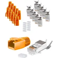 Shiverpeaks BS72067-10O, RJ45, Orange, Transparent, Hanstik, Lige, Polykarbonat (PC)