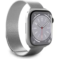Puro Milanese - Løkke for smart watch - 130 - 200 mm - sølv - for Apple Watch Hermès Series 9, SE 3, Series 10, Series 11, Series 8, Series 9