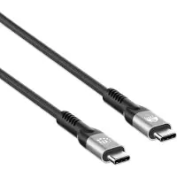 Manhattan 356381, 2 m, USB C, USB C, USB4 Gen 3x2, 40 Gbit/sek., Sort